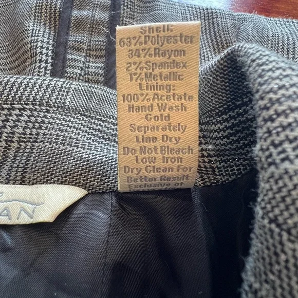 Trevan Women's Houndstooth Plaid 4 Button with Pockets Blazer Size 4 Corpcore - Picture 3 of 9